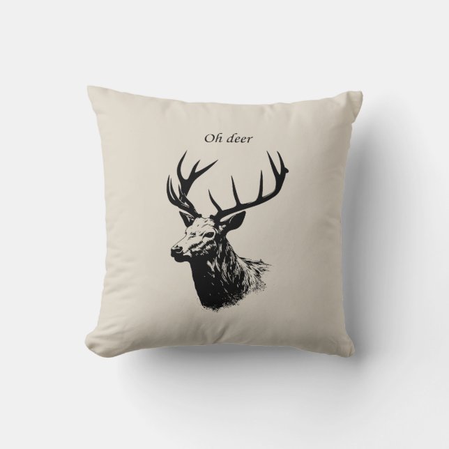 Cojín Decorativo Oh Deer Reindeer (Anverso)
