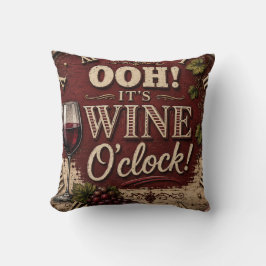 Cojín Decorativo Oh! It's Wine O'Clock