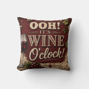 Cojín Decorativo Oh! It's Wine O'Clock