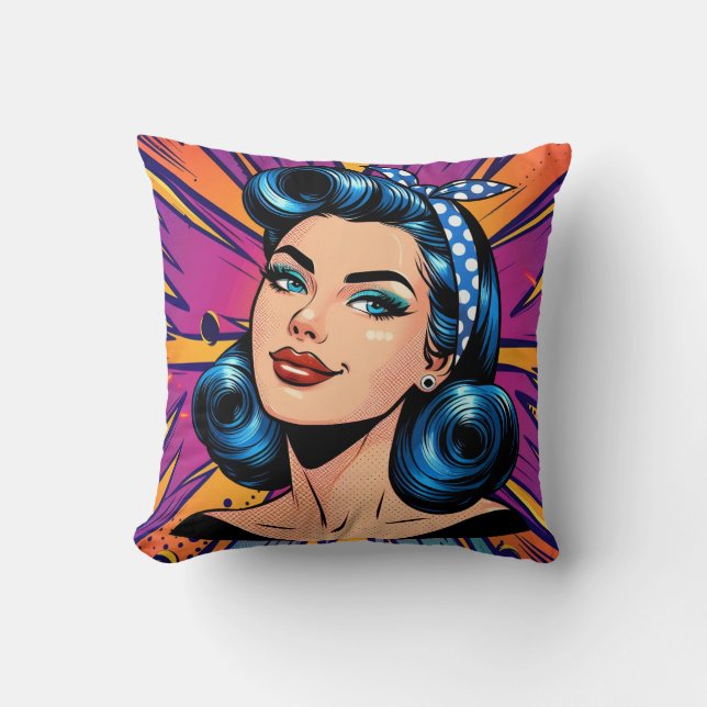 Cojín Decorativo Oh Mis Estrellas Retro Pin Up Pillow (Anverso)