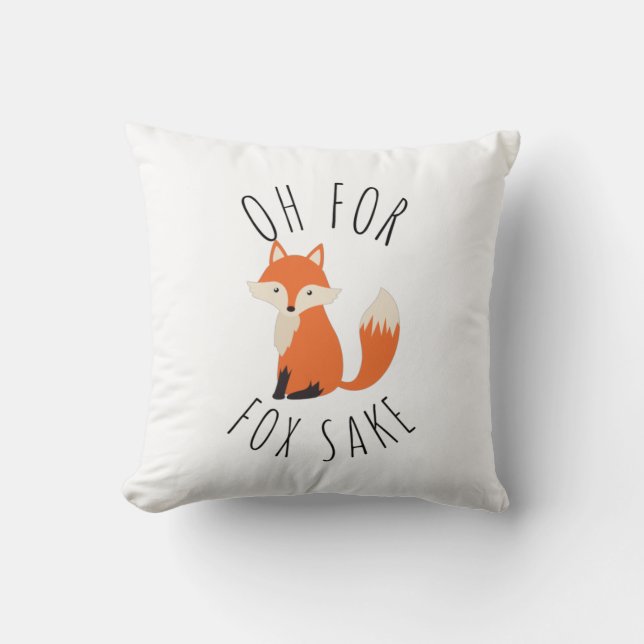 Cojín Decorativo Oh por Fox Sake (Anverso)