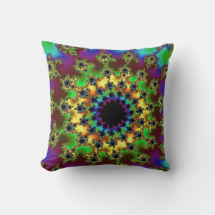 Cojín Decorativo Ojo arcoiris verde