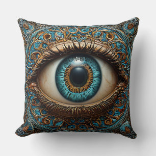 Cojín Decorativo Ojo artístico con detalle intrincado y ornamental