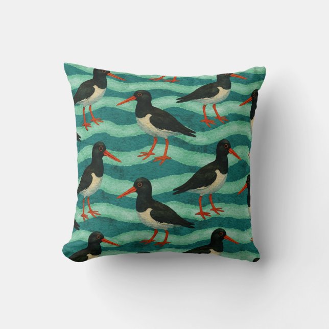 Cojín Decorativo Ojo Capturando Ostras Catcher (Anverso)