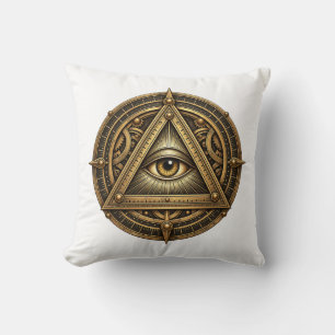 Cojín Decorativo Ojo de Astrolabio de Bronce