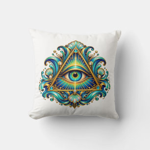 Cojín Decorativo Ojo de brújula de medianoche