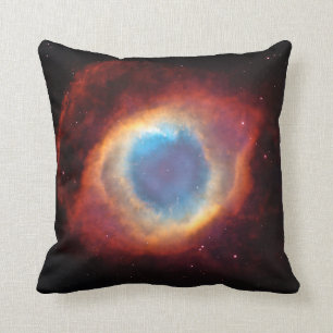 Cojín Decorativo Ojo de Dios Nebulosa Hélice Nubes Estelares Azules