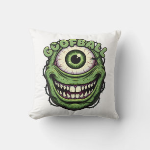 Cojín Decorativo Ojo de Monstruo Tonto – Dibujo Divertido y Espeluz