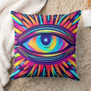 Cojín Decorativo Ojo de neón del cosmos