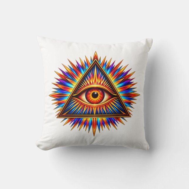 Cojín Decorativo Ojo de Sol Rubí (Anverso)