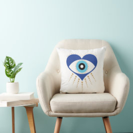 Cojín Decorativo Ojo del mal del corazón griego