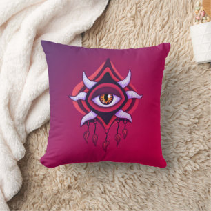 Cojín Decorativo Ojo Demonio de Vaporware - Gótico colorido