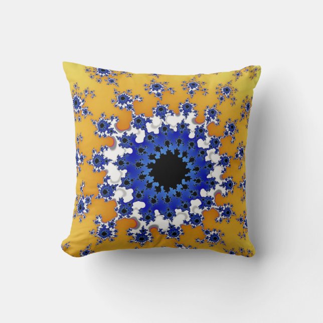 Cojín Decorativo Ojo dorado y azul (Anverso)