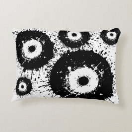 Cojín Decorativo Ojo malvado negro y blanco