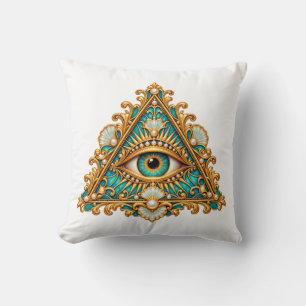 Cojín Decorativo Ojo Verde Barroco