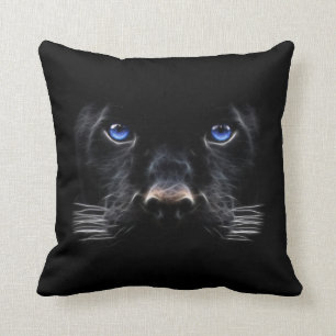 Cojín Decorativo Ojos Azules Pantera Negra