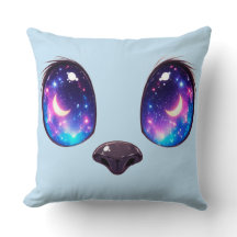 Ojos de gato arcoíris Cara de gato Kawaii Ilustrac