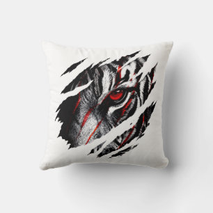 Cojín Decorativo Ojos de Tigre de Anime a Través del Rasguño