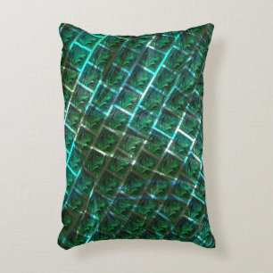 Cojín Decorativo "Ojos enmarcados de color verde", arañazos y ralla