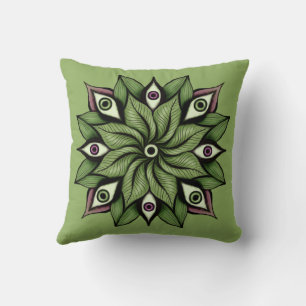 Cojín Decorativo Ojos psicodélicos Mandala - Floral Trippy de dos l