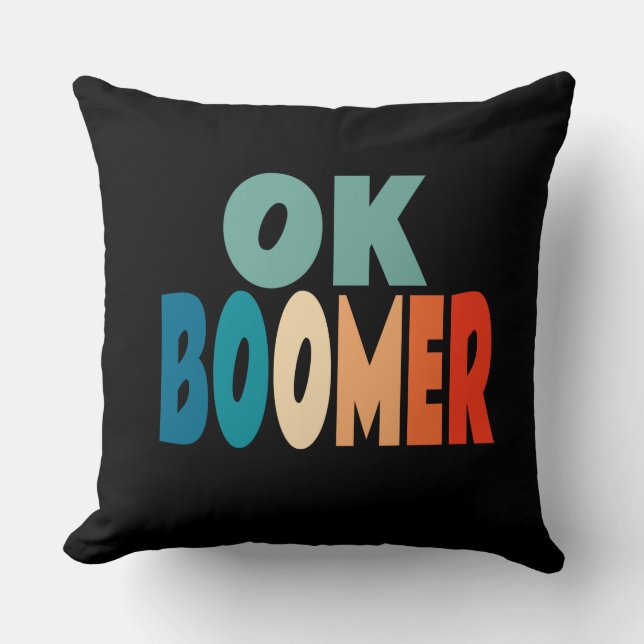 Cojín Decorativo Ok Boomer (Anverso)