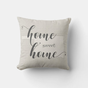 Cojín Decorativo Oklahoma - Hogar Dulce Hogar aspecto de arpillera