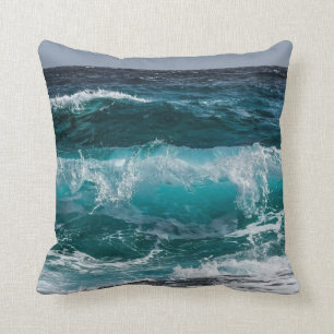 Cojín Decorativo Ola azul océano