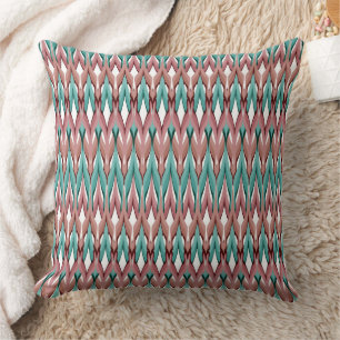 Cojín Decorativo Ola de patrón moda retro multicolor