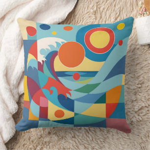 Cojín Decorativo Ola del Océano al Amanecer