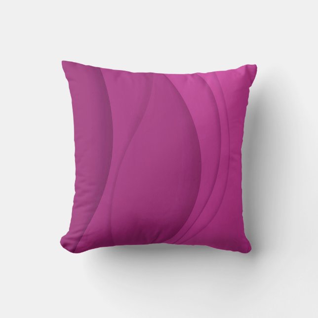 Cojín Decorativo Ola rosa suave de lujo (Anverso)