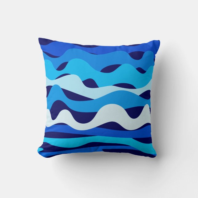 Cojín Decorativo Olas azules (Anverso)