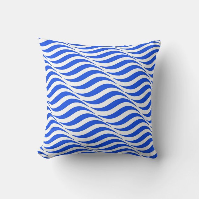Cojín Decorativo Olas Azules (Anverso)