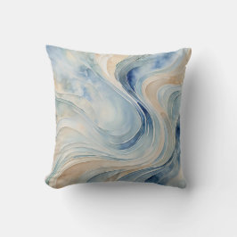 Cojín Decorativo Olas Beige Azules