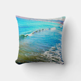 Cojín Decorativo Olas de Acuarela