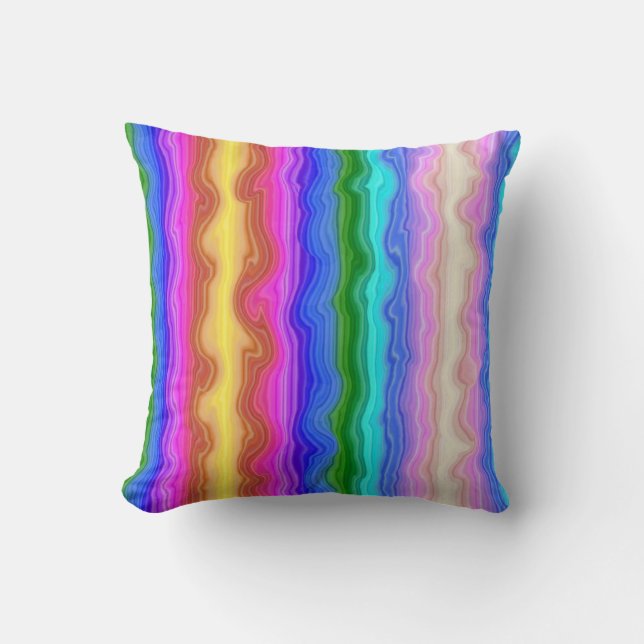 Cojín Decorativo Olas de Color (Anverso)