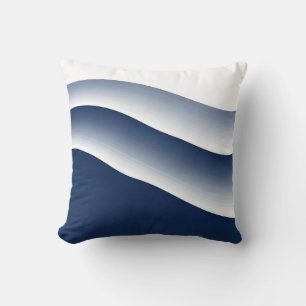 Cojín Decorativo Olas de océano azul marino abstractas