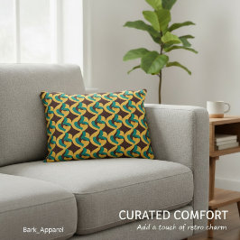 Cojín Decorativo Olas de Patrón de Futurismo Retro