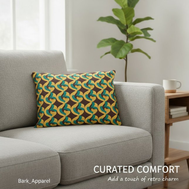 Cojín Decorativo Olas de Patrón de Futurismo Retro (Subido por el creador)