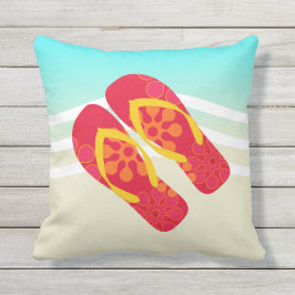 Cojín Decorativo Olas de playa de Red Flip Flops