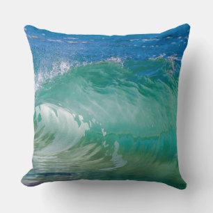 Cojín Decorativo Olas de playa de verano del océano azul