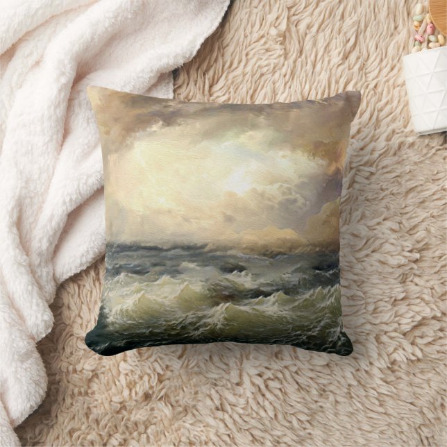 Cojín Decorativo Olas de tormenta oceánica (Manta)