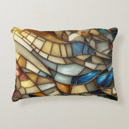 Cojín Decorativo Olas de Vidrio Teñido
