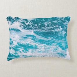 Cojín Decorativo Olas del océano azul