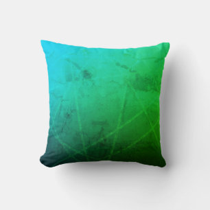 Cojín Decorativo Olas Esmeraldas: Verde y Azul Únicos