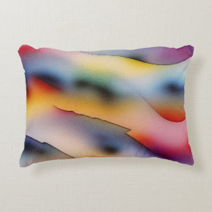 Cojín Decorativo "Olas fraccionadas" arte abstracto contemporáneo