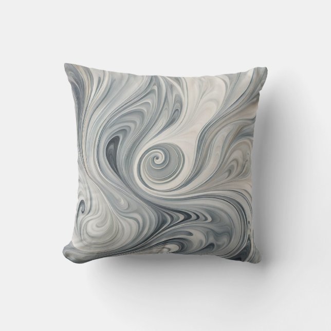 Cojín Decorativo Olas grises (Anverso)