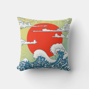 Cojín Decorativo Olas Japonesas
