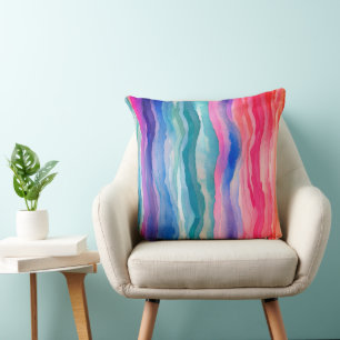 Cojín Decorativo Olas oceánicas acuarela Rayo inspirado en banda