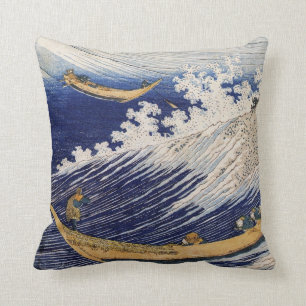 Cojín Decorativo Olas oceánicas de Katsushika Hokusai