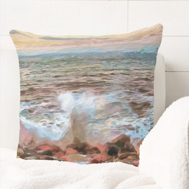 Cojín Decorativo Olas rocosas 0742 (Subido por el creador)